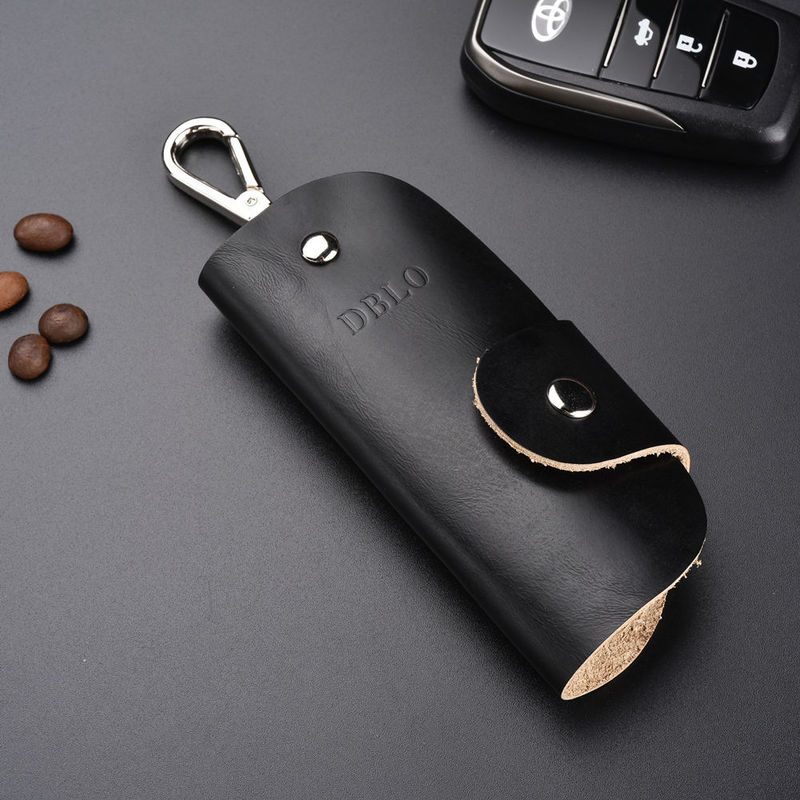 Man's Leather Key Pack Compact Large Capacity Waist Hanging Cowhide Key ...